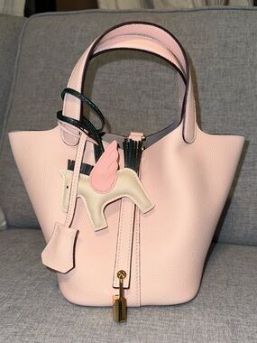 Sakura pink mini bucket bag